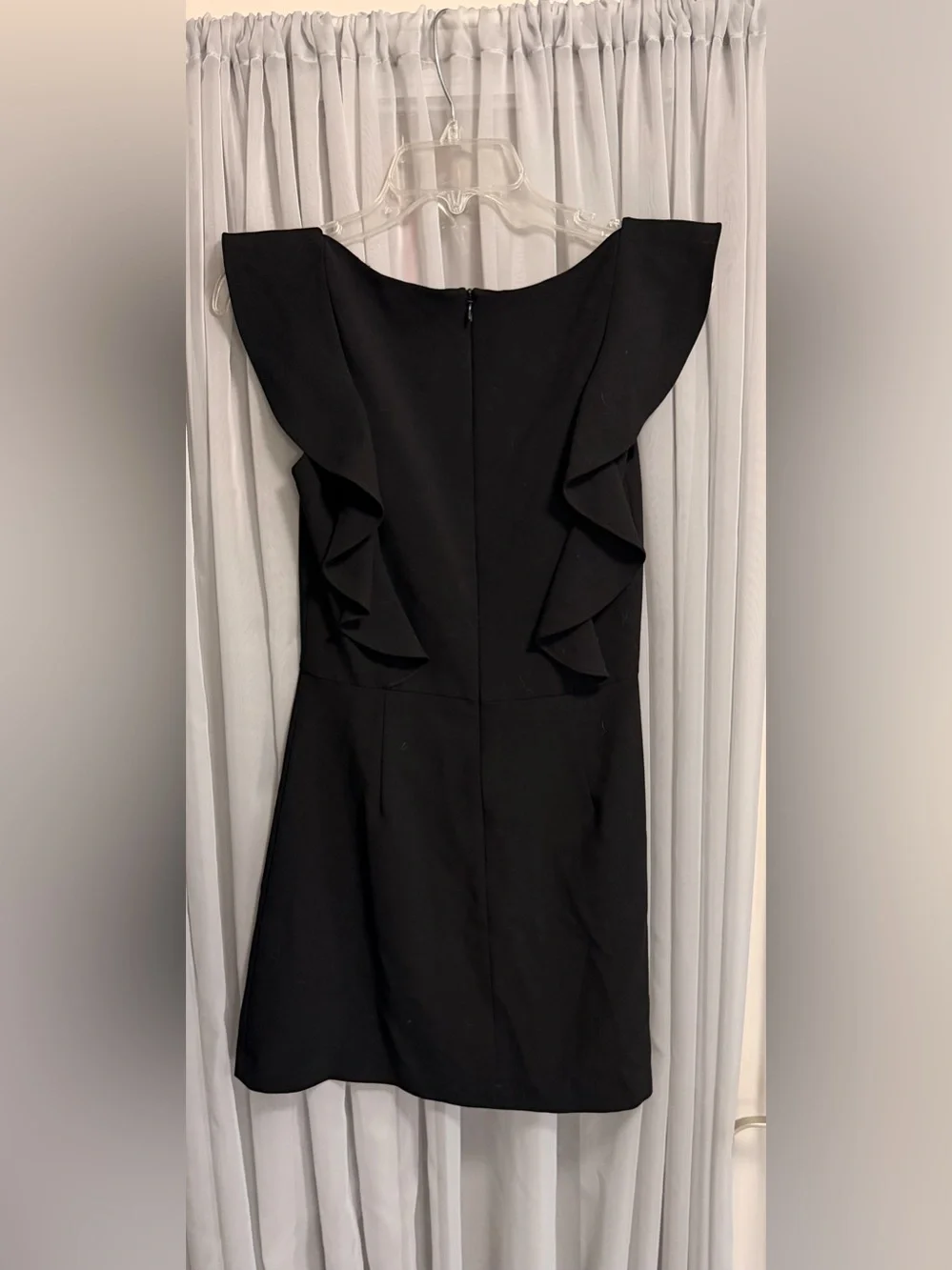Black Ruffle Sleeve Women’s Dress